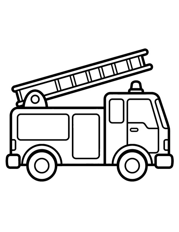 Fire Truck free printable coloring page