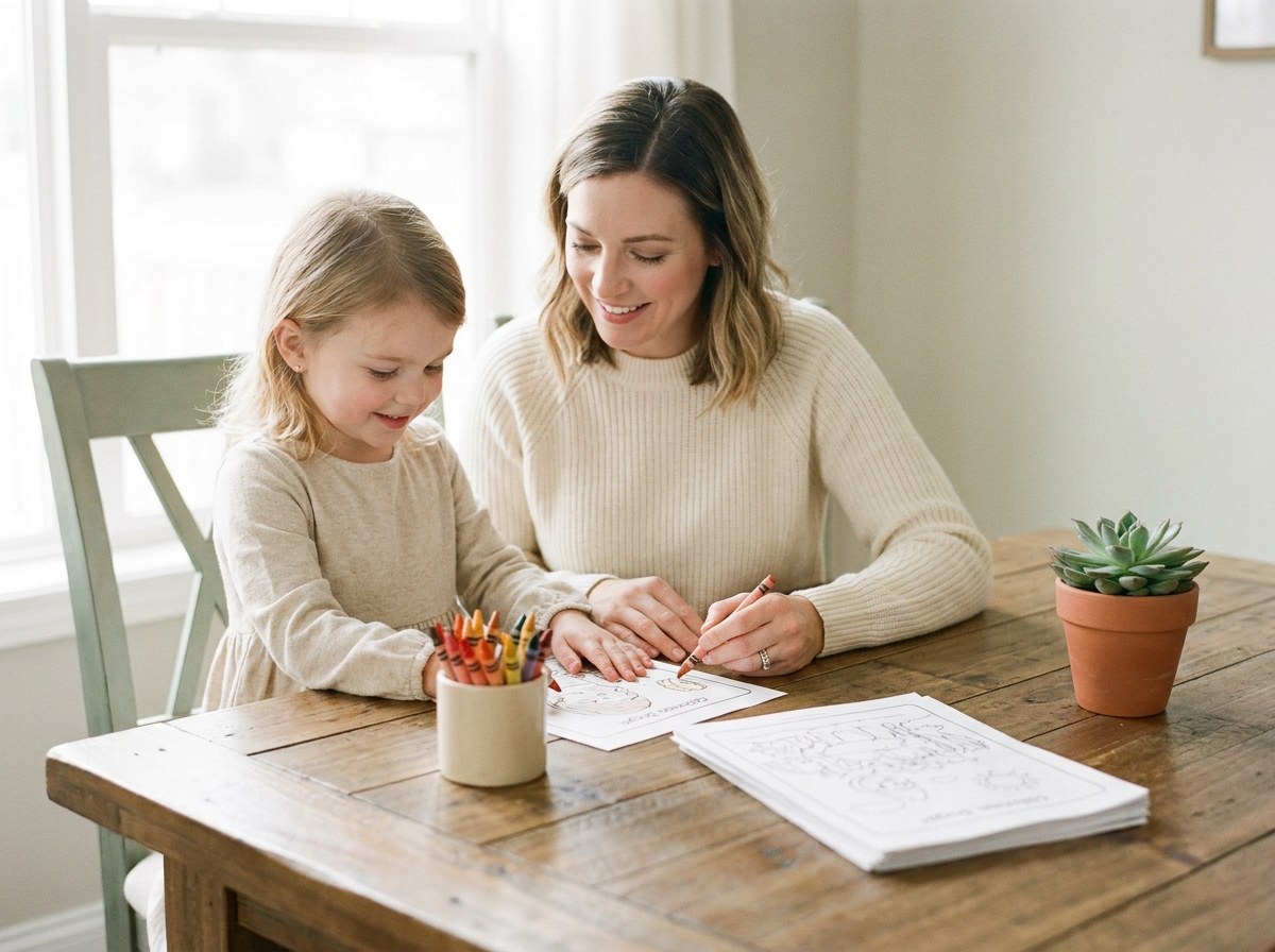 Parent and child coloring