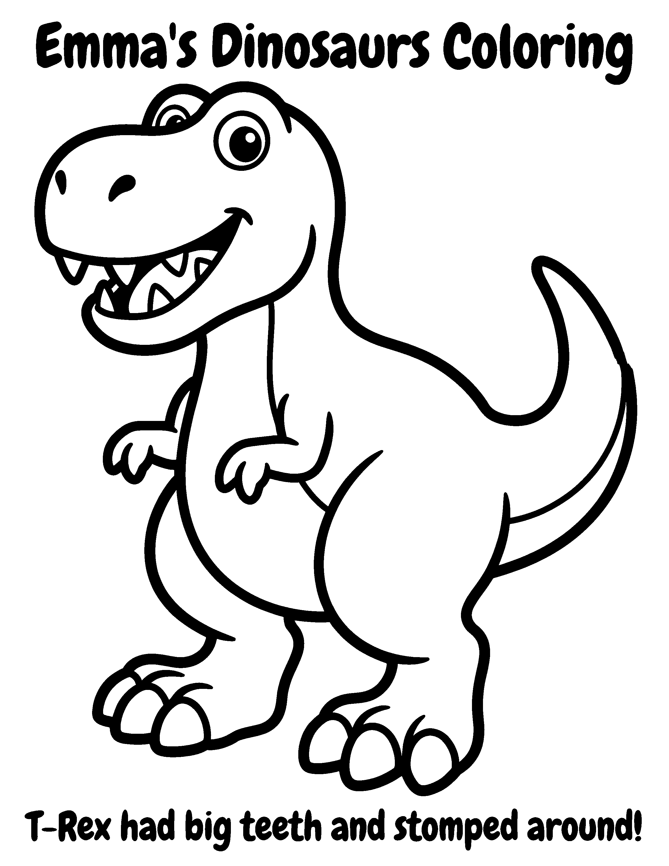 Emma's Dinosaurs Coloring page